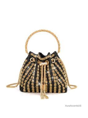 Rhinestone Evening Clutch Purse Sparkly Diamond Handbag with Chain